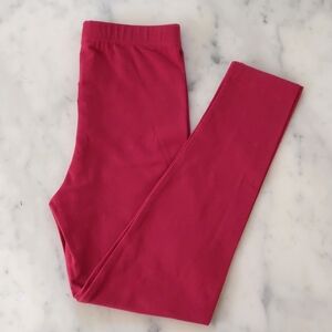 NWOT. Color & Co. High-Waist Burgundy Red Stretch Leggings.